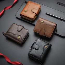 New PU Material Wallet Rcasual Fashion Business Anti-magnetic Men zipper Multi-card Coin Purse Wallet K3203