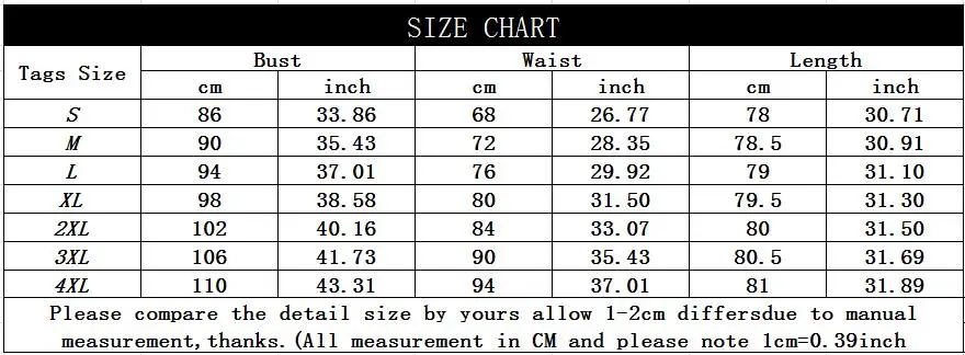 AA-326 SIZE CHART