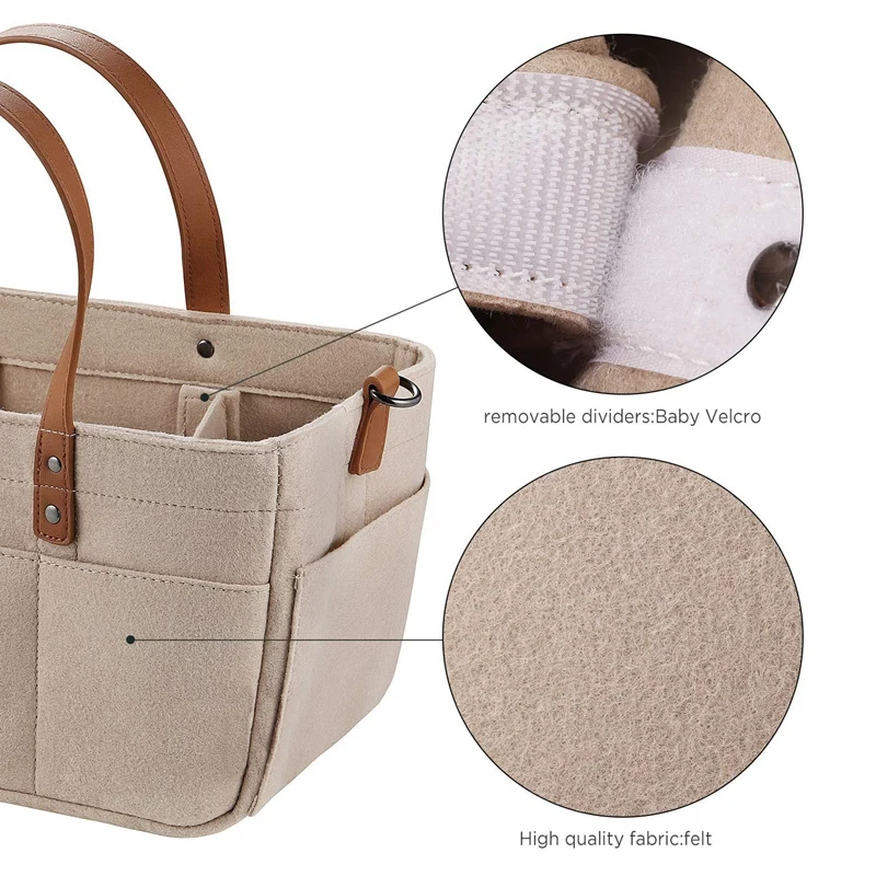 Baby Diaper Caddy Organizer- Baby Shower Basket Portable Nursery Storage Bin Car Storage Basket for Toys
