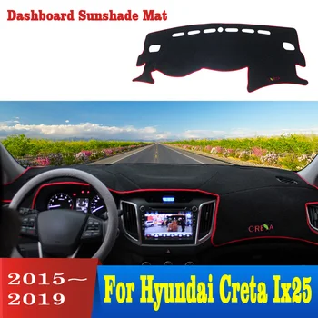 

For Hyundai Creta Ix25 2015 2016 2017 2018 2019 Car Dashboard Cover Avoid Light Pad Instrument Panel Mat Carpets Accessories