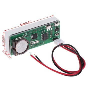 

12V 5-24V Electronic Voltmeter Thermometer Clock for Car Auto LED Monitor Module 28TB