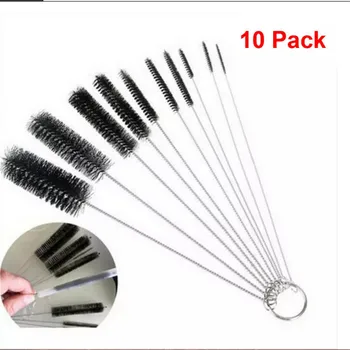 

Multifunction Nylon Straw Brush Cleaner Bottle Tube Pipe Small Long Cleaning 10Pcs Set