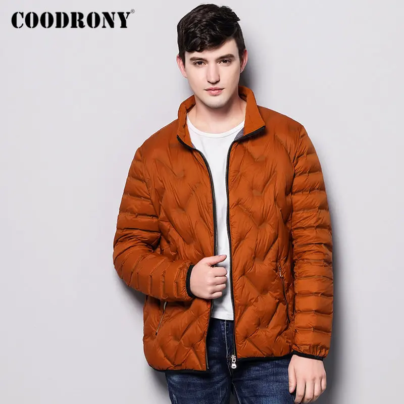 Бренд COODRONY мужская куртка пуховик на утином пуху модное повседневное пальто со