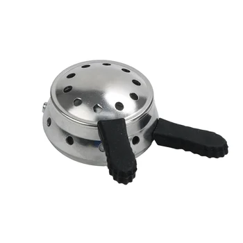 

MOONKING Smoking Accessories Silver Double Handle Metal Alloy Hookah Shisha Charcoal Holder
