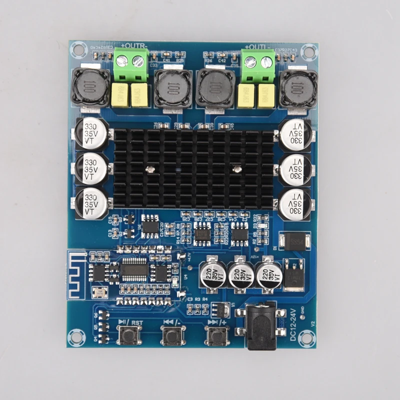 HIFIDIY LIVE TPA3116D2 Bluetooth 5.0 Dual-channel Stereo High Power Digital Audio Power Amplifier Board 2*50W to speaker XH-A304