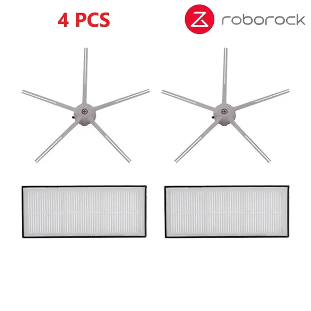 Xiaomi Roborock S7 S70 S75 S7Max s7MaxV T7S Plus Main Roll Brush Mop Rag Hepa Filter Side Brush Vacuum Cleaner Accessories 4 pcs