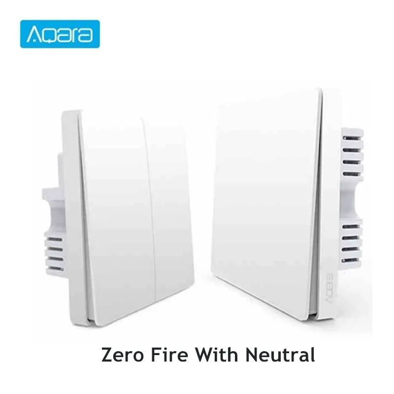Aqara Smart Light Control Fire Wire And Zero Line Zigbee Light Remote Control Wireless Key Wall Switch With Neutral Mi Home