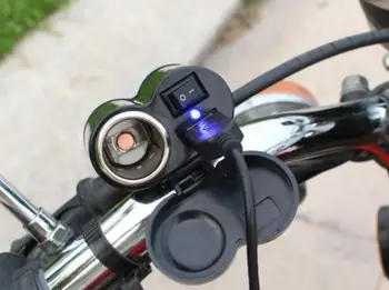 

200pcs 12V Car Motorcycle Bike Waterproof Cigarette Lighter USB Power Charging Socket easy to use