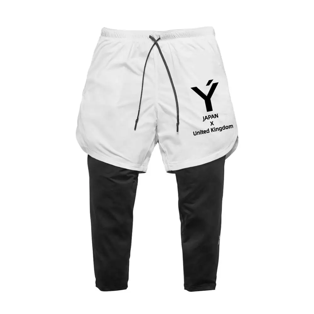 Новинка 2020 спортивные штаны для бега мужские шорты и леггинсы 2 в 1 спортивная