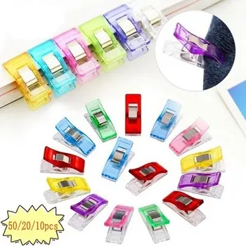 

New Plastic Clip PS Mixed Color Plastic Clip Colorful Sewing Craft Quilt Binding Sewing Clips Clamps Pack Trendy Gift