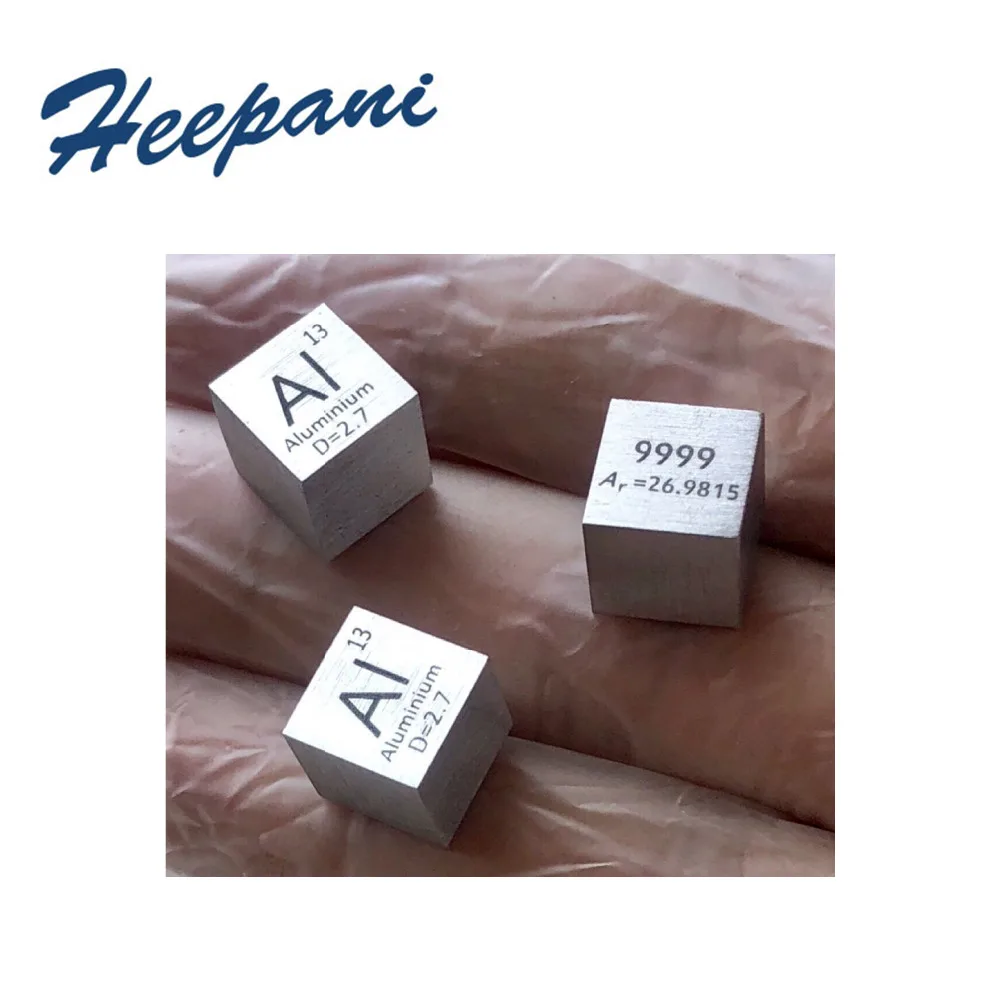 Free shipping aluminum metal cube element periodic table with 99.99% purity 10mm 2.9g 4N Al (6)