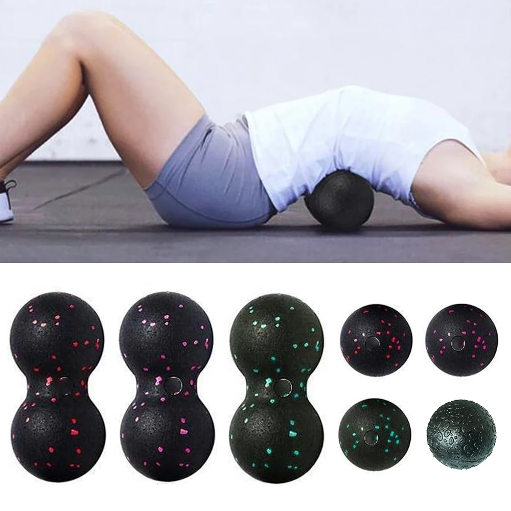 Massage Ball Fitness Ball 2Pc Peanut Fitness Massage Ball Set Double Lacrosse Mobility Ball for Myofascial Physical Therapy Deep Tissue Massage