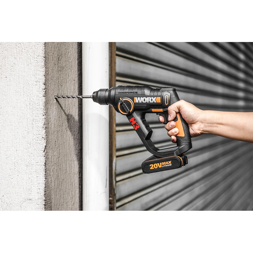 WORX WX390 3-в-1 H3 20V MAX сверло перфоратора Аккумуляторный шуруповерт и Аккумуляторная дрель