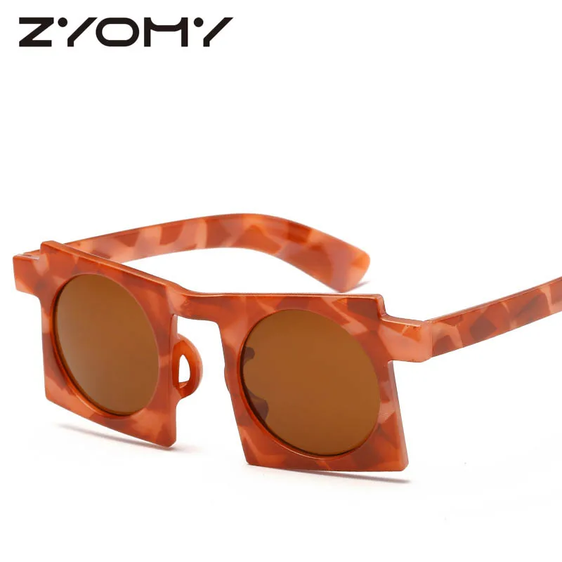 Zyomy круглые Oculos De Sol винтажные ретро-очки UV400 женские солнцезащитные очки фирменные очки для вождения очки Модный оттенок стимпанк - Цвет линз: NO.5