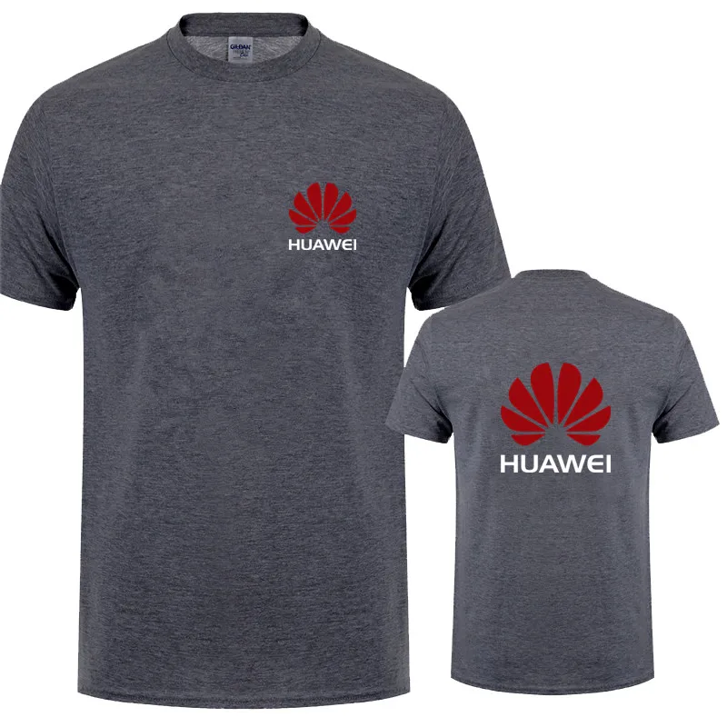 Новая модная футболка huawei Мужская хлопковая футболка с коротким рукавом футболки LH-125