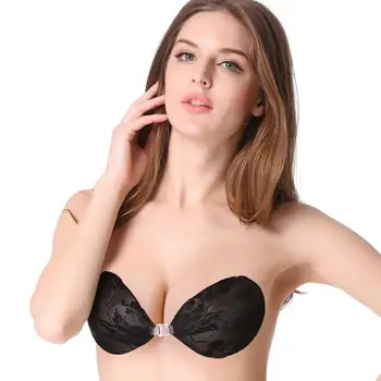 

Sexy Lnvisible Bra Lace Surface Silicone Adhesive Strapless Push Up Backless Bra Cup A B C D Silicone Underwear