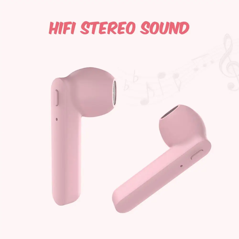 ZW-T7 TWS Earbuds Wireless Headset Cute Cartoon Shape Bluetooth 5.0 Stereo Sound Sports Mini In-Ear Earphone with Charging Box