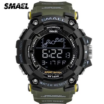 

SMAEL Military Sport Watch Mens Stopwatch Waterproof Chrono Digital Wristwatches For Men Chronograph Clock Relogio Masculino