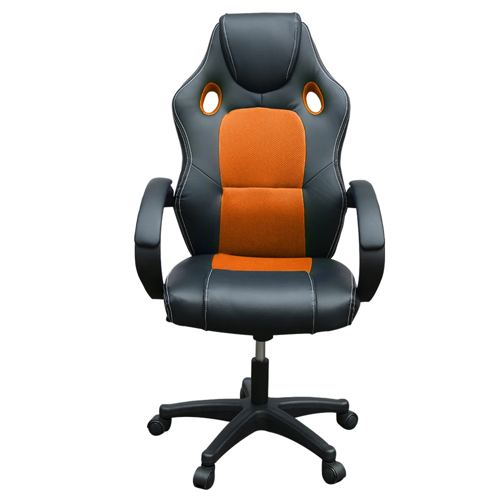 Orange Игровое кресло с высокой спинкой из искусственной кожи, кресло для компьютера, офисное кресло - Цвет: Orange