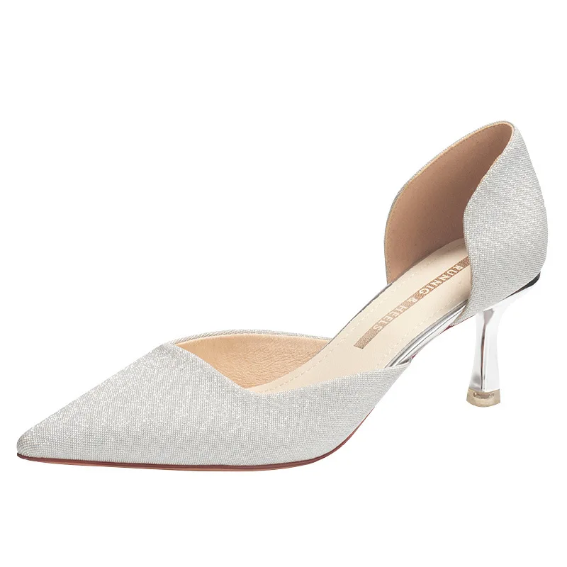 Туфли-лодочки женские с острым носком на каблуке 6 см | Обувь