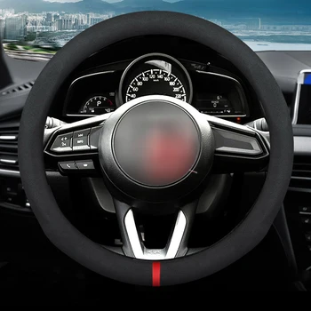

MIDOON Carbon Fiber Cow Leather Car Steering Wheel Cover For Mazda 2 3 5 6 7 8 CX3 CX5 CX7 CX98 CX9 MX5 MX7 RF Version