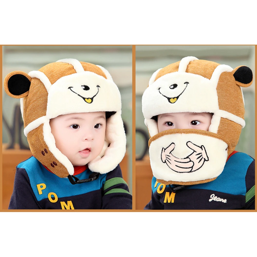

LOOZYKIT Baby Hat Winter 2Pcs Toddler Baby Girls Boys Solid Hat Winter Warm Knitted Beanie Cap+Scarf Keep Warm Set Kids Cap