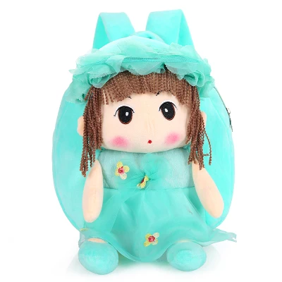 1 шт., 26 см, мультяшная маленькая плюшевая кукла для девочек, рюкзаки для студентов, сумка через плечо, сумка для девочек, детская игрушка, подарок для ребенка - Цвет: Зеленый