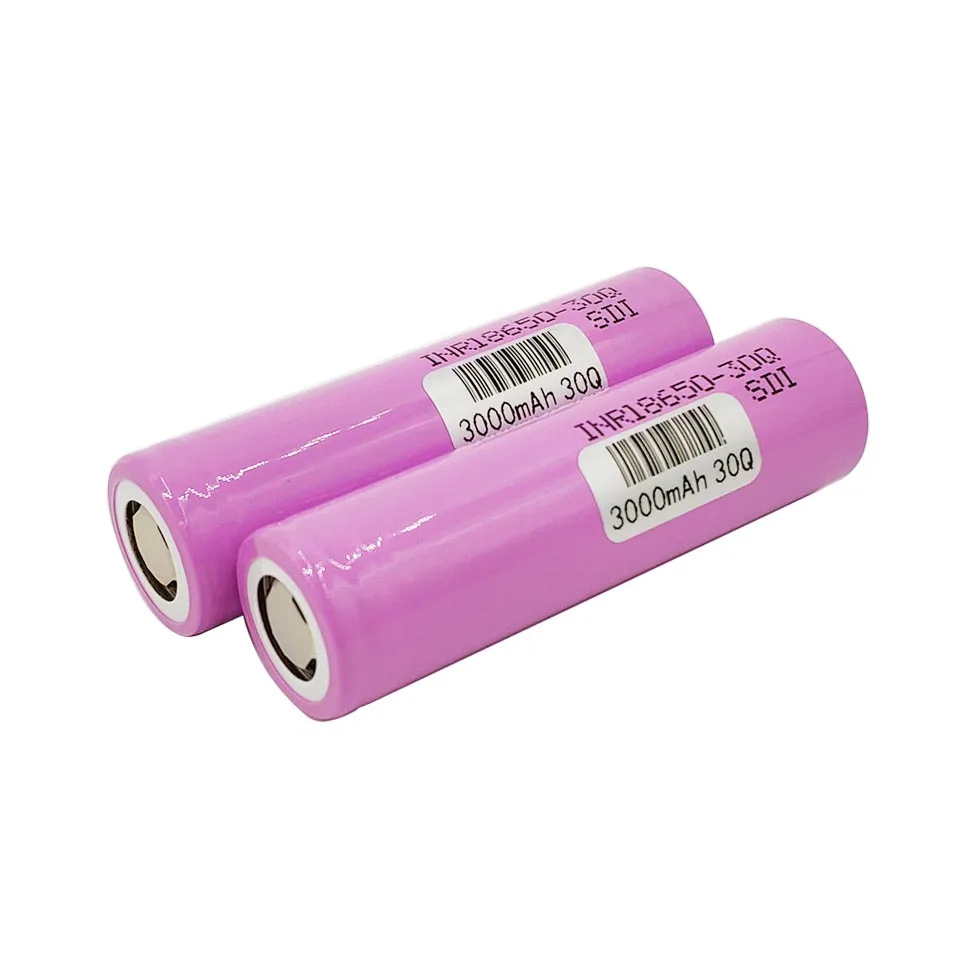 Аккумулятор 18650 батарея INR18650-30Q 3000mAh 3,6 V Плоская верхняя мощность Высокая сливная 15A литий-ионная аккумуляторная батарея