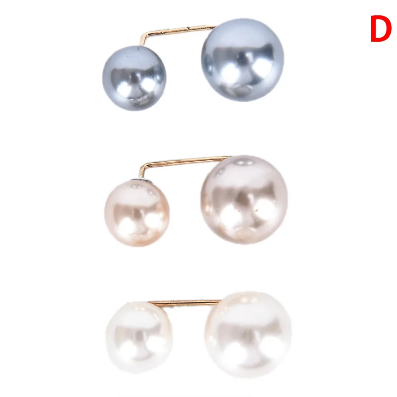 3Pcs/set Sweater Collar Needle Safety Brooch Simple Double Pearl Brooch Pins Clothing Accessories Brooches For Women