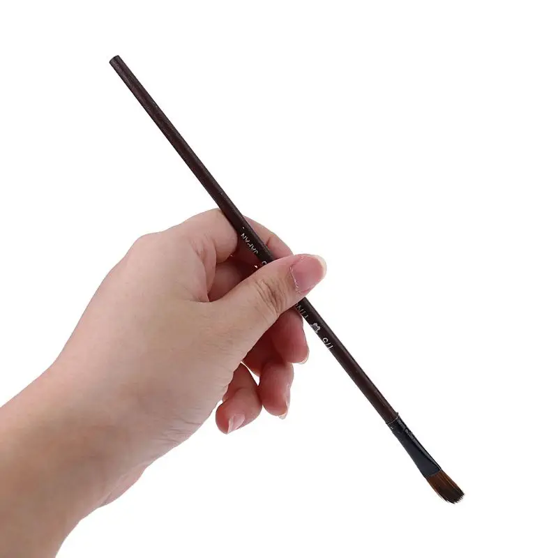 Drop Ship New Art Artist Supplies 6 Brown Nylon Paint Brushes