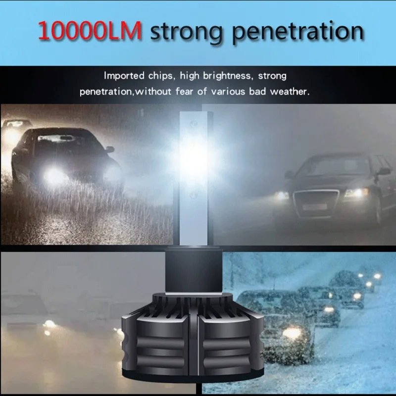 Светодиодный лампы для передних фар H4 светодиодный H1 H7 T6 12V 24V 60W 10000LM