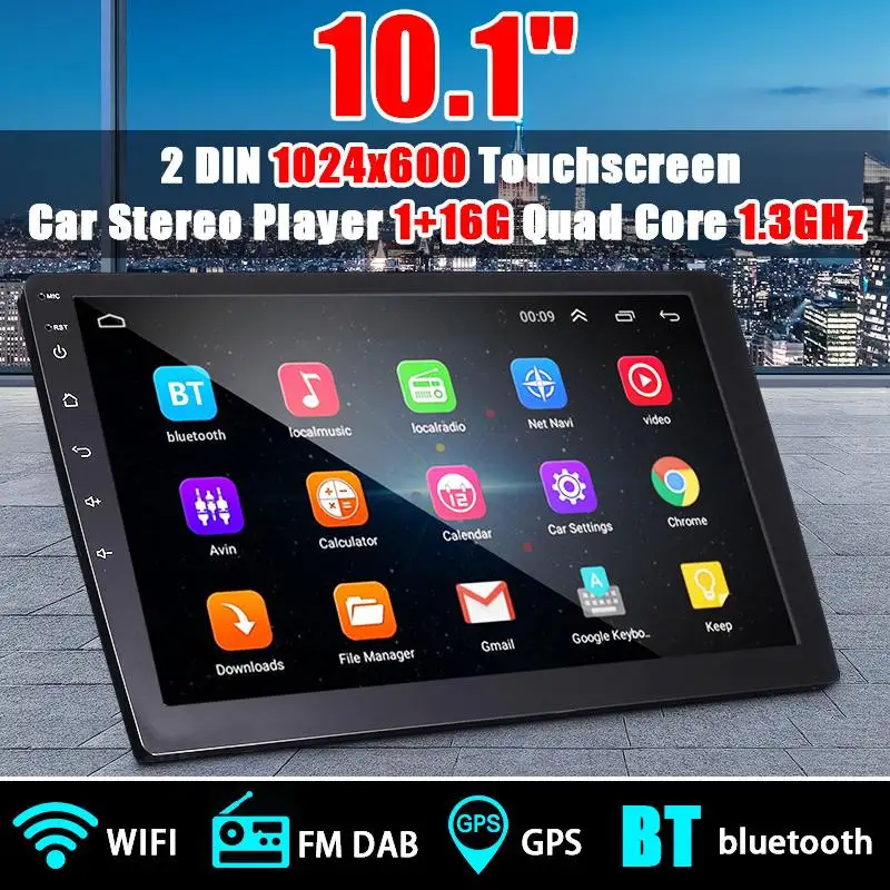 

10.1 Inch Android 8.1 Car Multimedia Player Car Stereo 2DIN bluetooth WIFI GPS Nav Quad Core Radio Video MP5 Player