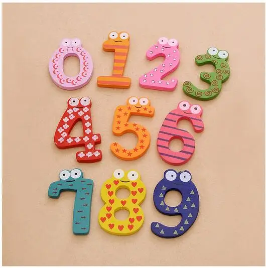 

10pcs/lot 6cm Creative Cartoon Number 0-9 3d Fridge Magnet Stickers Action Figure Education Magnet Assembles Toy