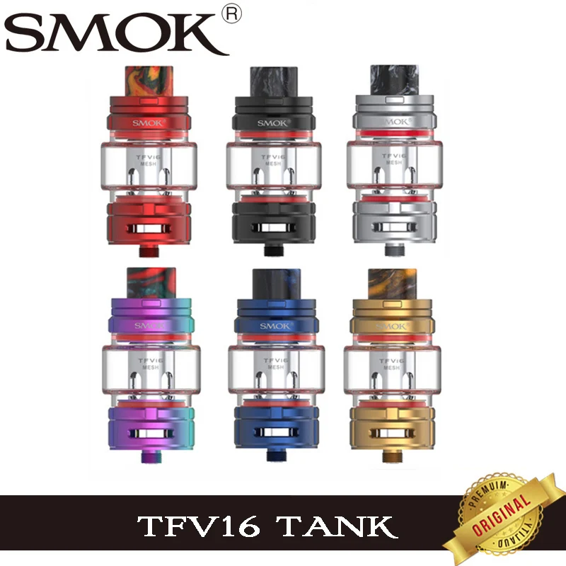 Оригинальный бак SMOK TFV16 9 мл электронная сигарета атомайзер 510 thread TFV 16 сетчатая