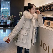 Large Natural Fox Fur Hooded Winter Jacket Women 90% White Duck Down Thick Parkas Warm Sash Tie Up Snow Coat