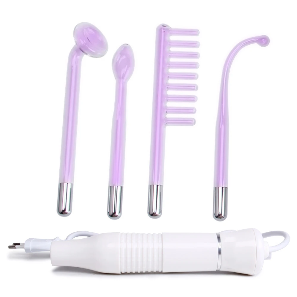 

4 in 1 High Frequency Remover Facial Skin Care Facial Spa Salon Acne Therapy Device + 1 EU Adapter Glaselektrode