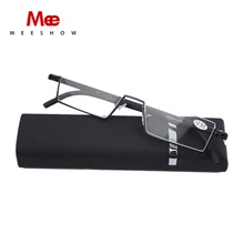 Meeshow TR90 очки для чтения с Чехол+ 1,0 до+ 3,5 портативный аварийный считыватель из нержавеющей стали Рождественский подарок для родителей T0417