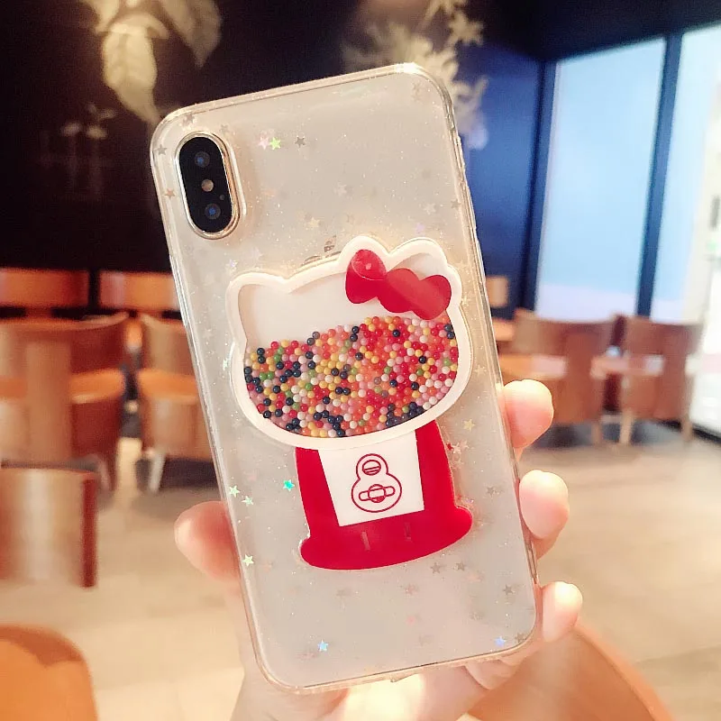 Чехол для iPhone 6 6S Plus 7 8 plus X XS MAX XR 11 Pro прозрачный мягкий чехол с блестящими бусинами