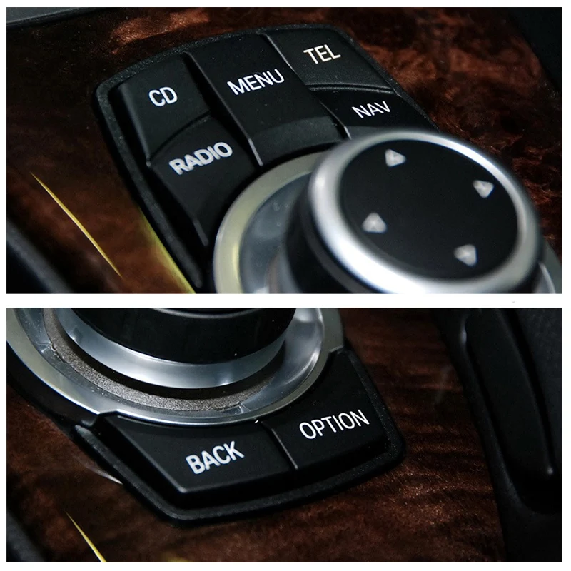 Автомобильный Стайлинг центральный контроль Мультимедийные кнопки Декоративные Чехлы наклейки отделка для BMW 5 серии E60 интерьерные авто аксессуары
