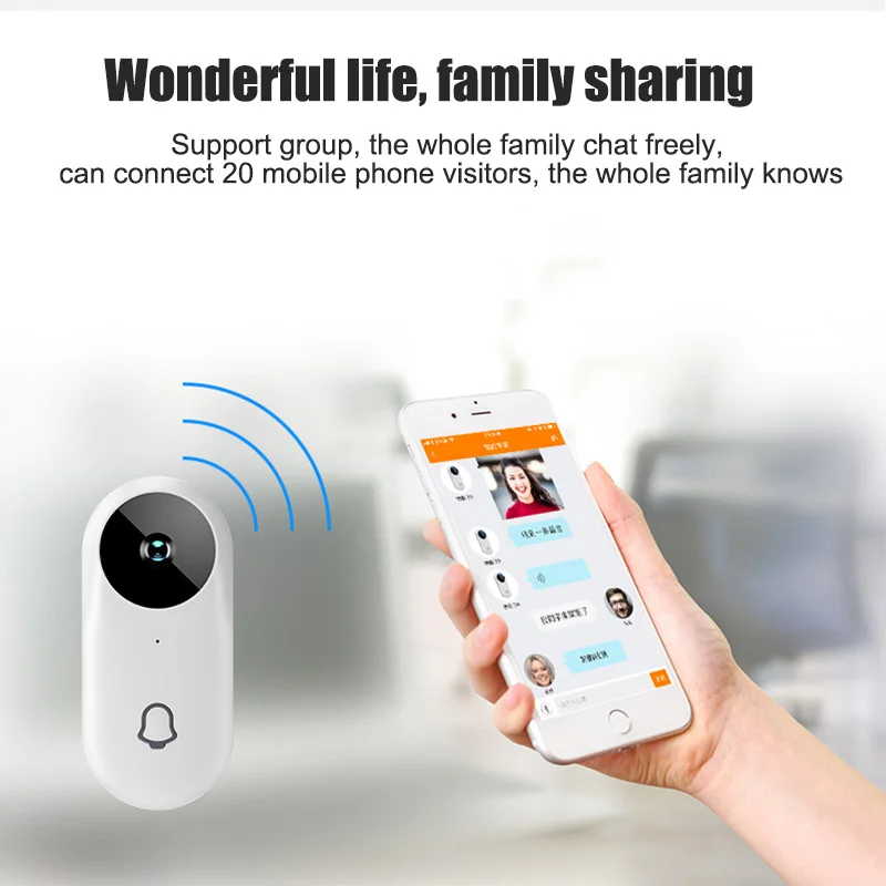 

Smart Visual Doorbell Viewer Wifi Wide Angle HD Night Vision Security Door Eye OD889