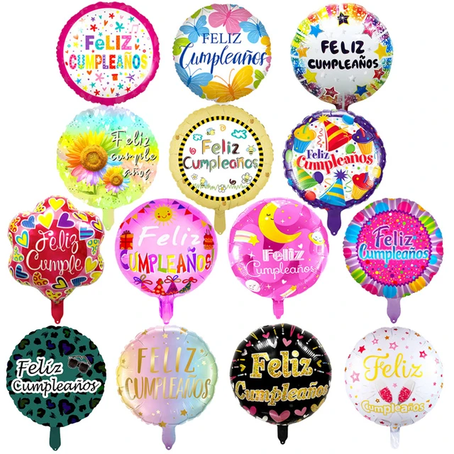 Ballons à hélium pour anniversaire, 7 pièces, 18 pouces, pour garçon et  fille, ballon rond en