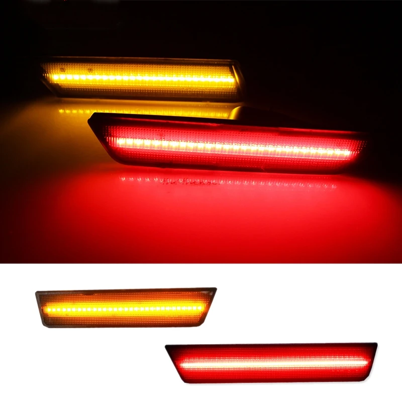 4 шт дымчатые линзы Передняя и задняя сторона Габаритные фары 120-SMD Боковой габаритный фонарь светодиодный свет для Dodge Challenger 2008
