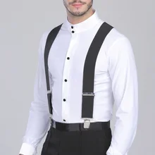 50mm Wide Elastic Adjustable Men Trouser Braces Suspenders X Shape with Strong Metal Clips Ceinture Homme Cinturones Hombre