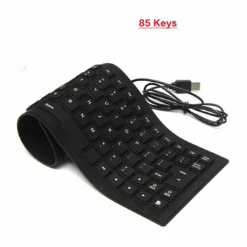 

New Portable USB Keyboard Flexible Waterproof Soft Silicone Folding Keyboard USB Wired keyboard for Tablet Computer Laptop PC