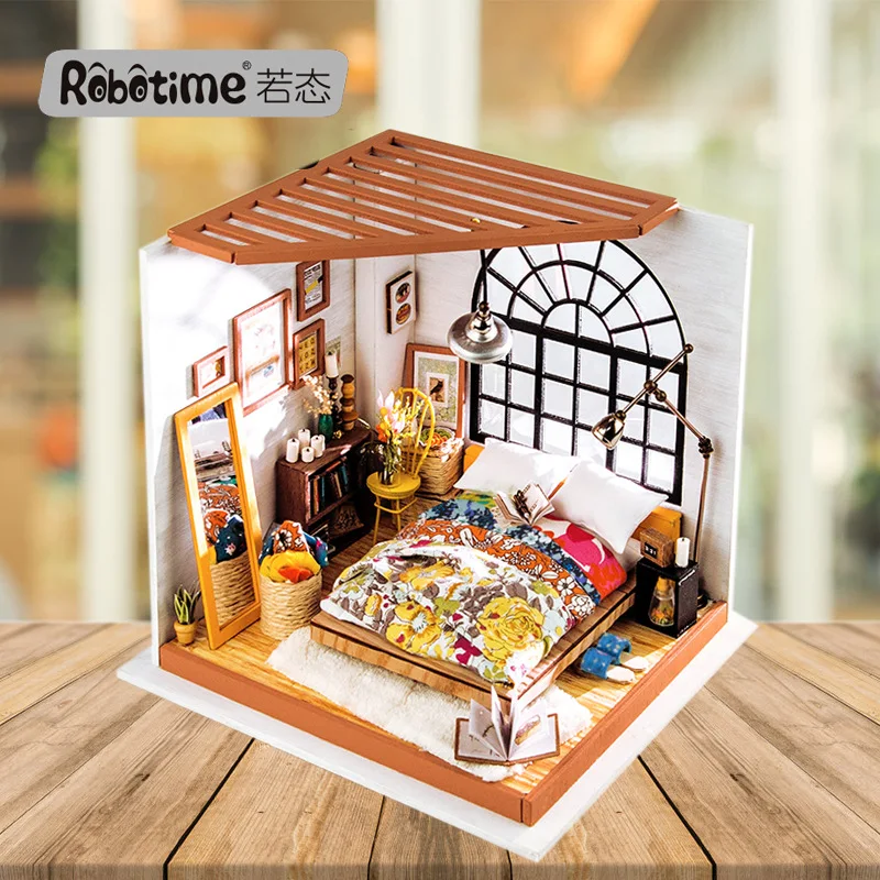 

Robotime DIY Hut 3D Jigsaw Puzzle Creative Entirely Handmade Assembled Model Alice Sweet Dream Bedroom