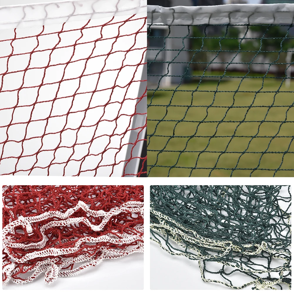 Professional Standard Volleyball and Badminton Tennis Net, Outdoor Sport Training, Red, 6.1m x 0.75m