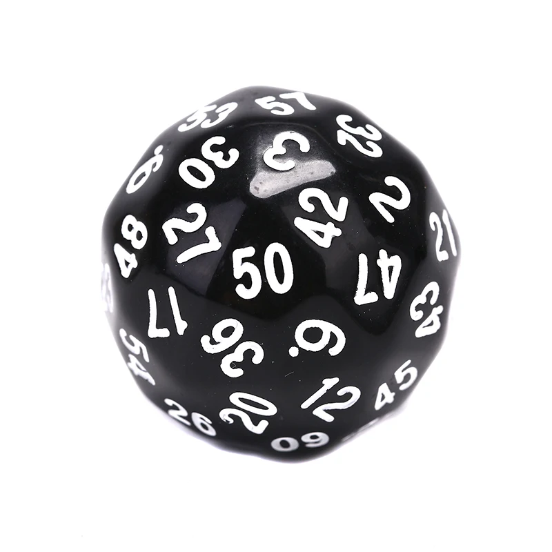 Белый 1 шт. игральные кости многогранные D60 многогранные игральные кости цифровые игральные кости Вечерние игры Развлекательное Оборудование - Цвет: Белый