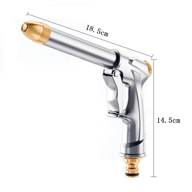 Водяной пистолет высокого давления для мытья автомобиля, бытовой, с медным покрытием, головка пистолета, утолщенный стержень, многофункциональный садовый инструмент для полива, пистолет-распылитель