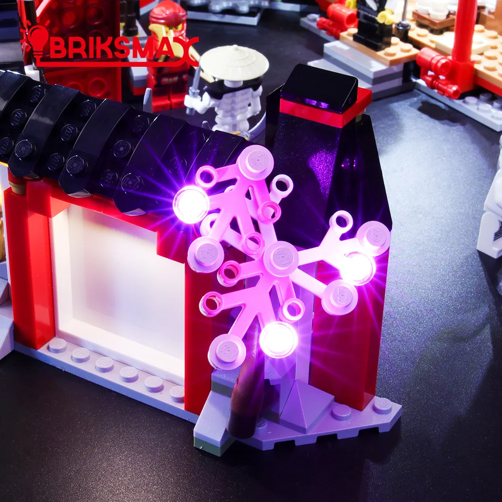 BriksMax Led Light Up Kit для 70670 Ninja Go Monastery of Spinjitzu строительные блоки игрушечный комплект освещения(не включает модель