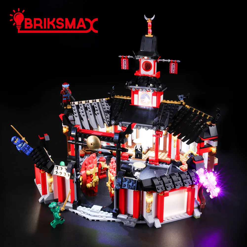 BriksMax Led Light Up Kit для 70670 Ninja Go Monastery of Spinjitzu строительные блоки игрушечный комплект освещения(не включает модель